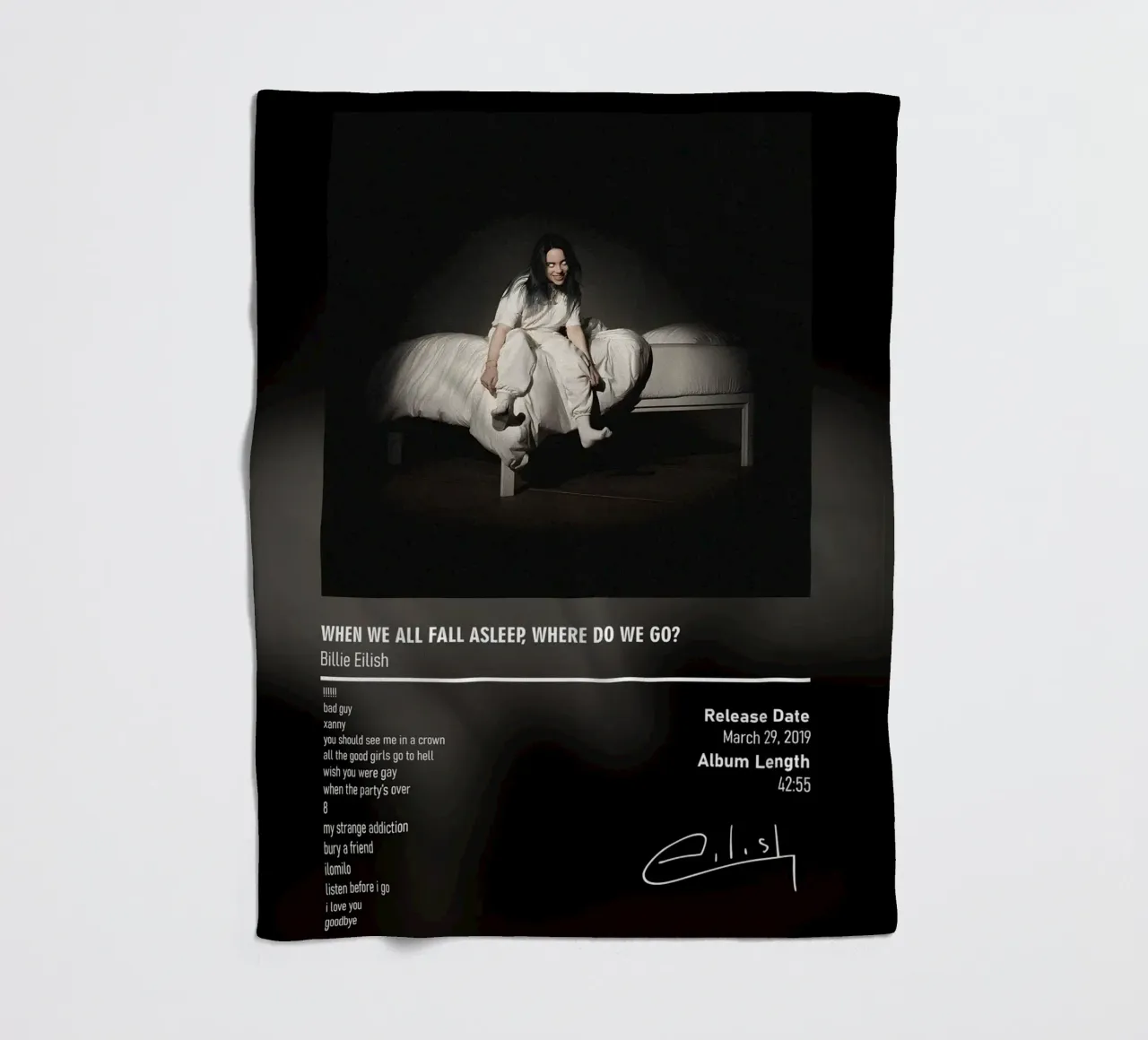 WHEN WE ALL FALL ASLEEP, WHERE DO WE GO (2019) coperta in pile da DGUnder