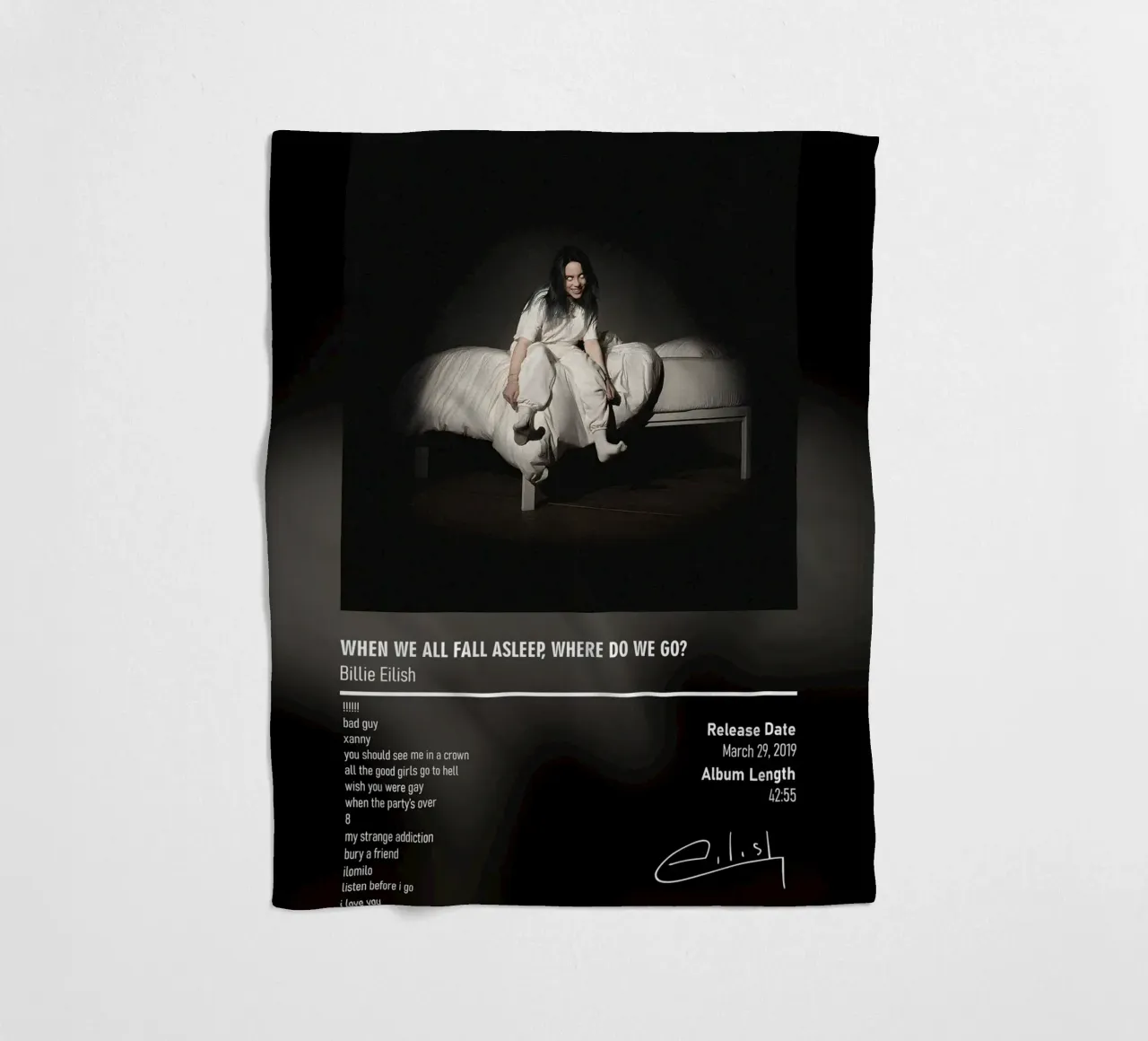 WHEN WE ALL FALL ASLEEP, WHERE DO WE GO (2019) coperta in pile da DGUnder