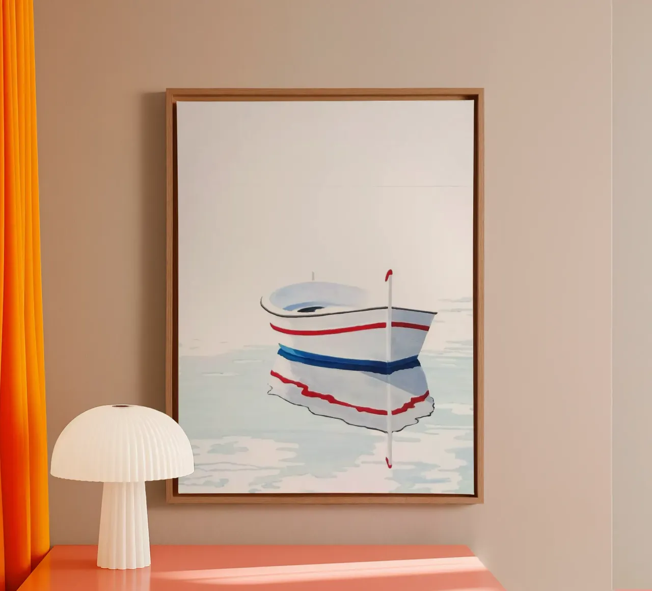 Een boot canvas met Baklijst van cosmos studio