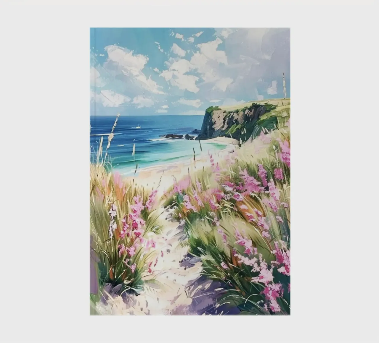 seaside grass rocks notebook by twillight
