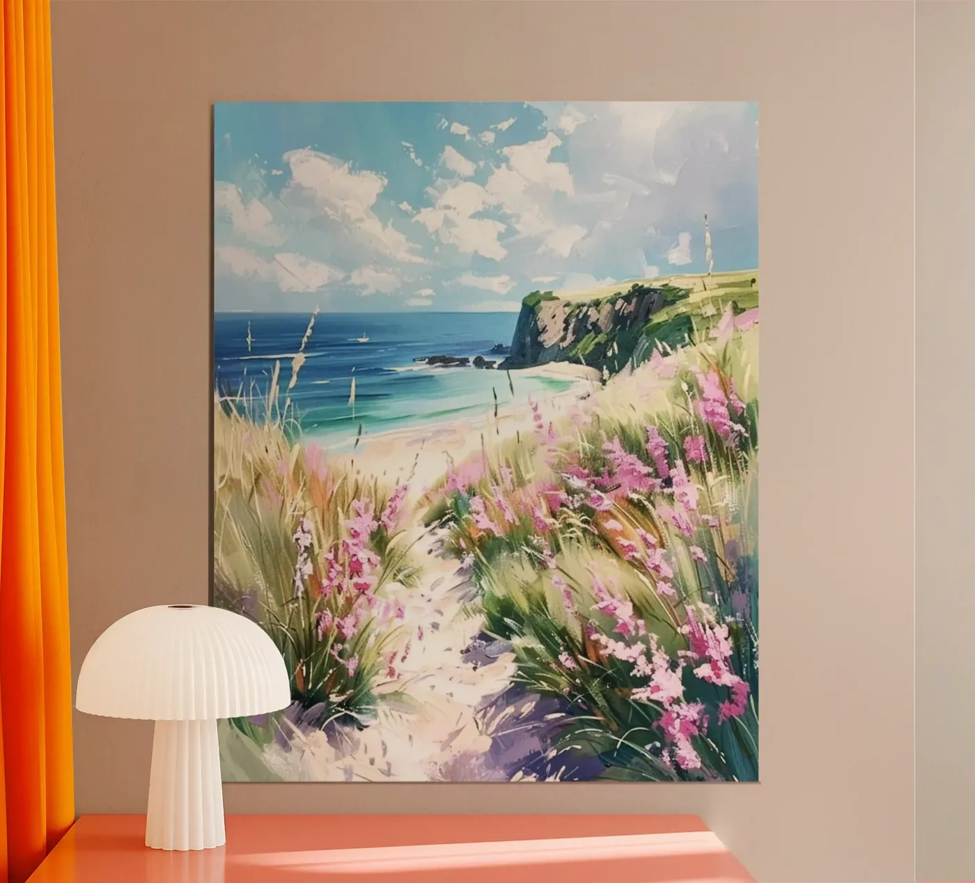 seaside grass rocks poster da twillight