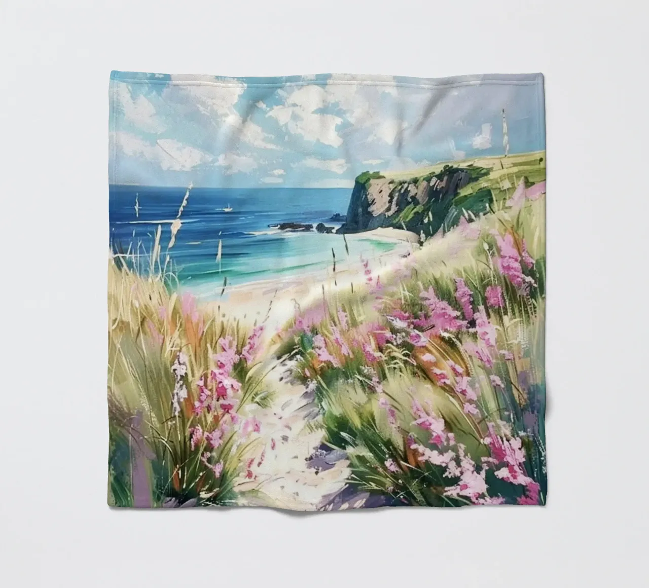 seaside grass rocks coperta in pile da twillight