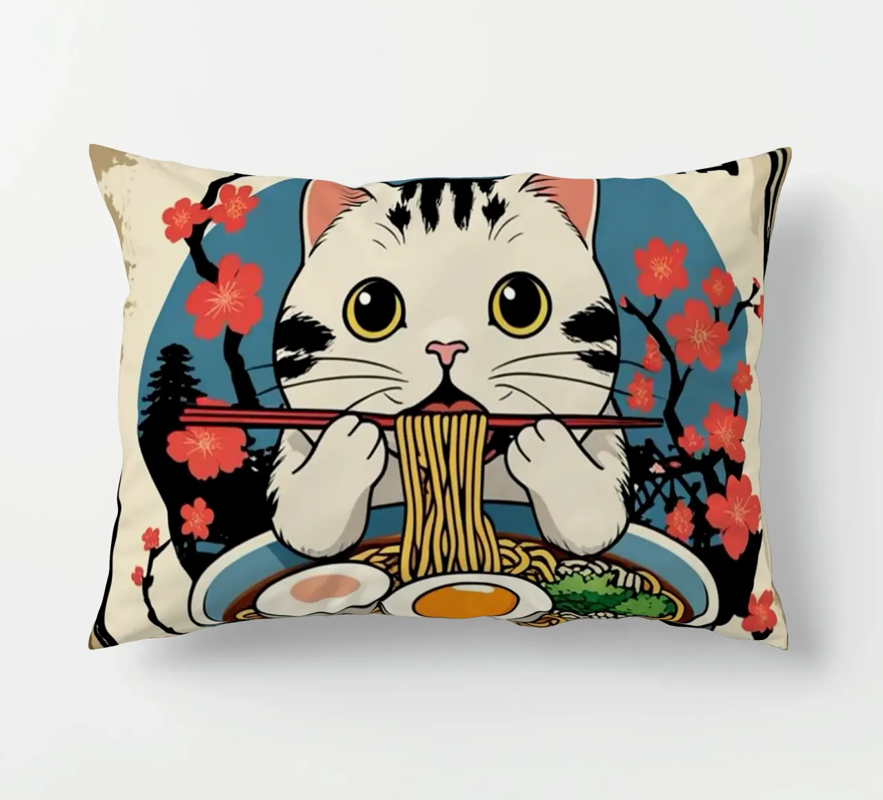 I Love Ramen decorative cushion by cosmos studio