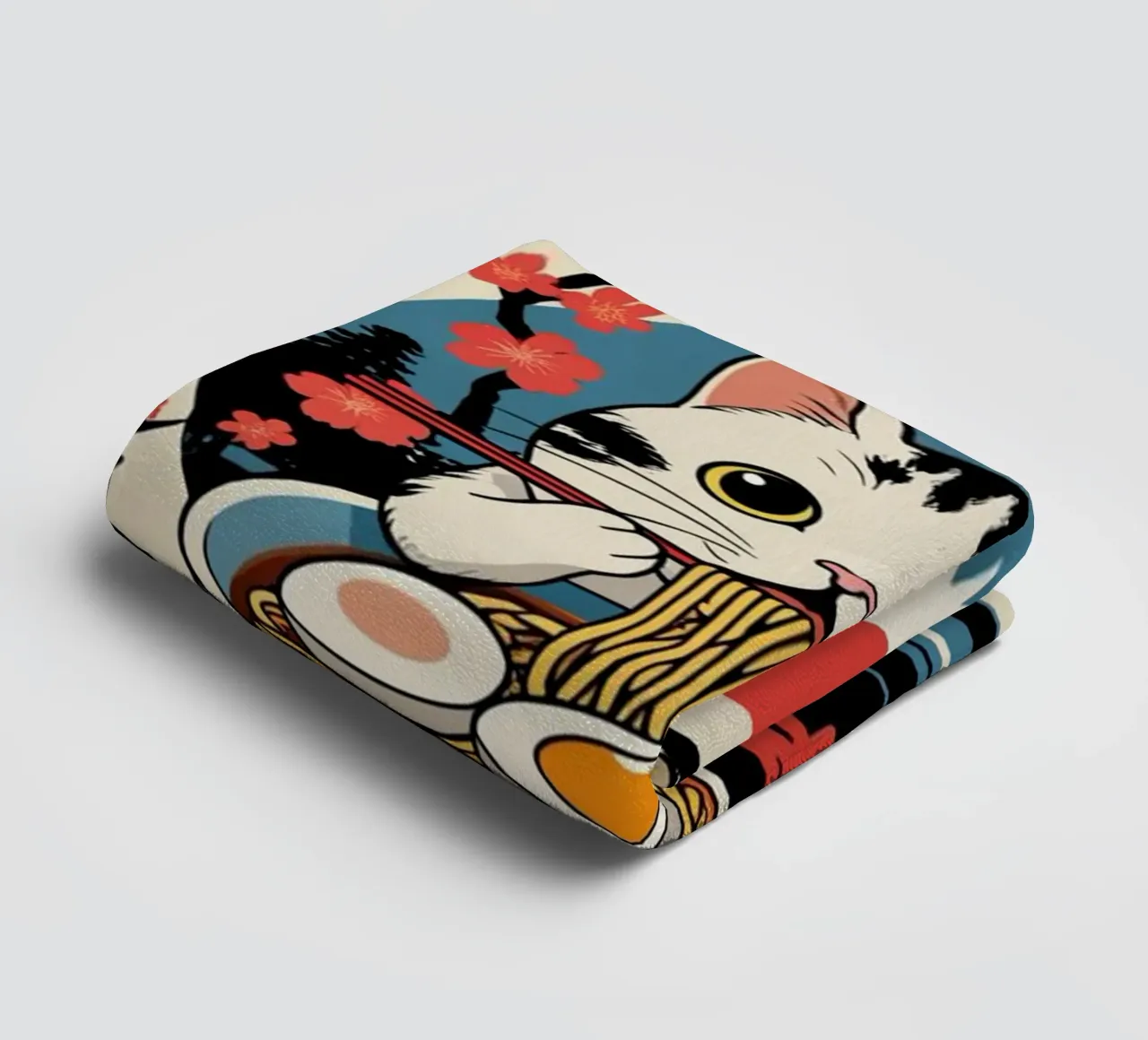 I Love Ramen towel by cosmos studio