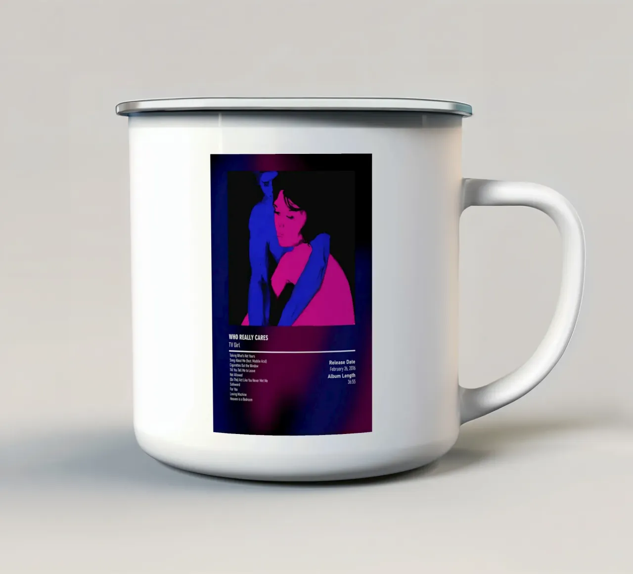 Who Really Cares (2016) by TV Girl tazza in smalto da DGUnder