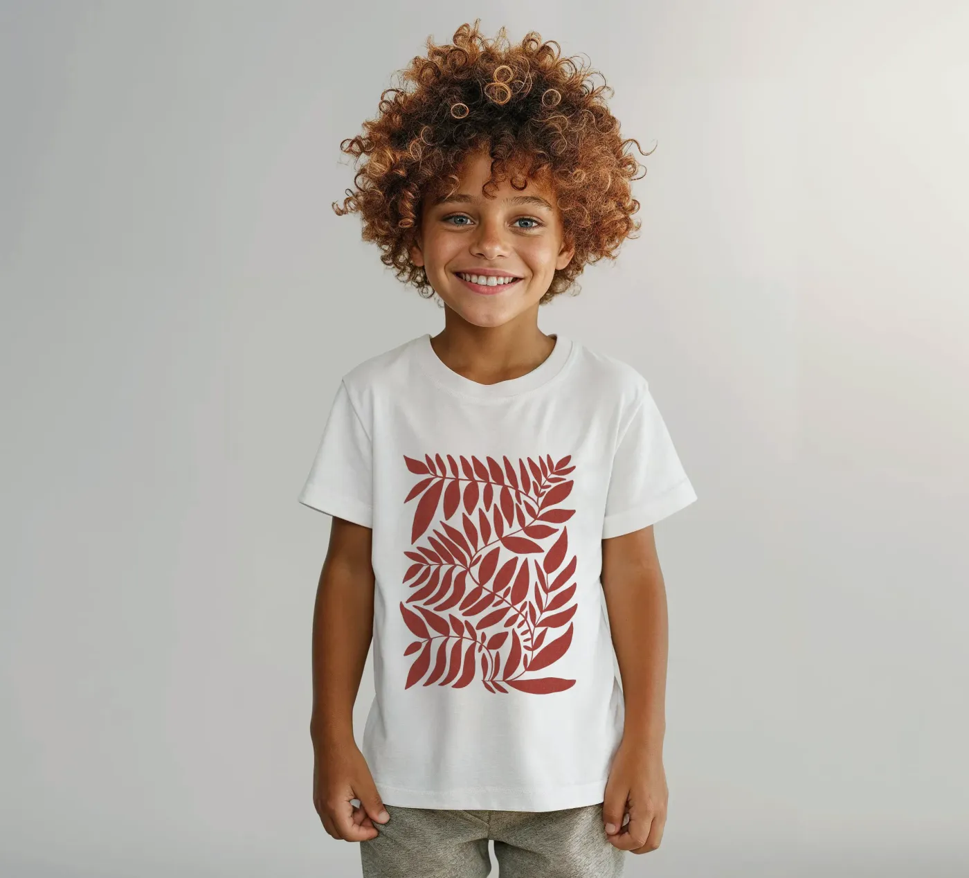 Leafy red t-shirt bambini da TijanaArtStudio88