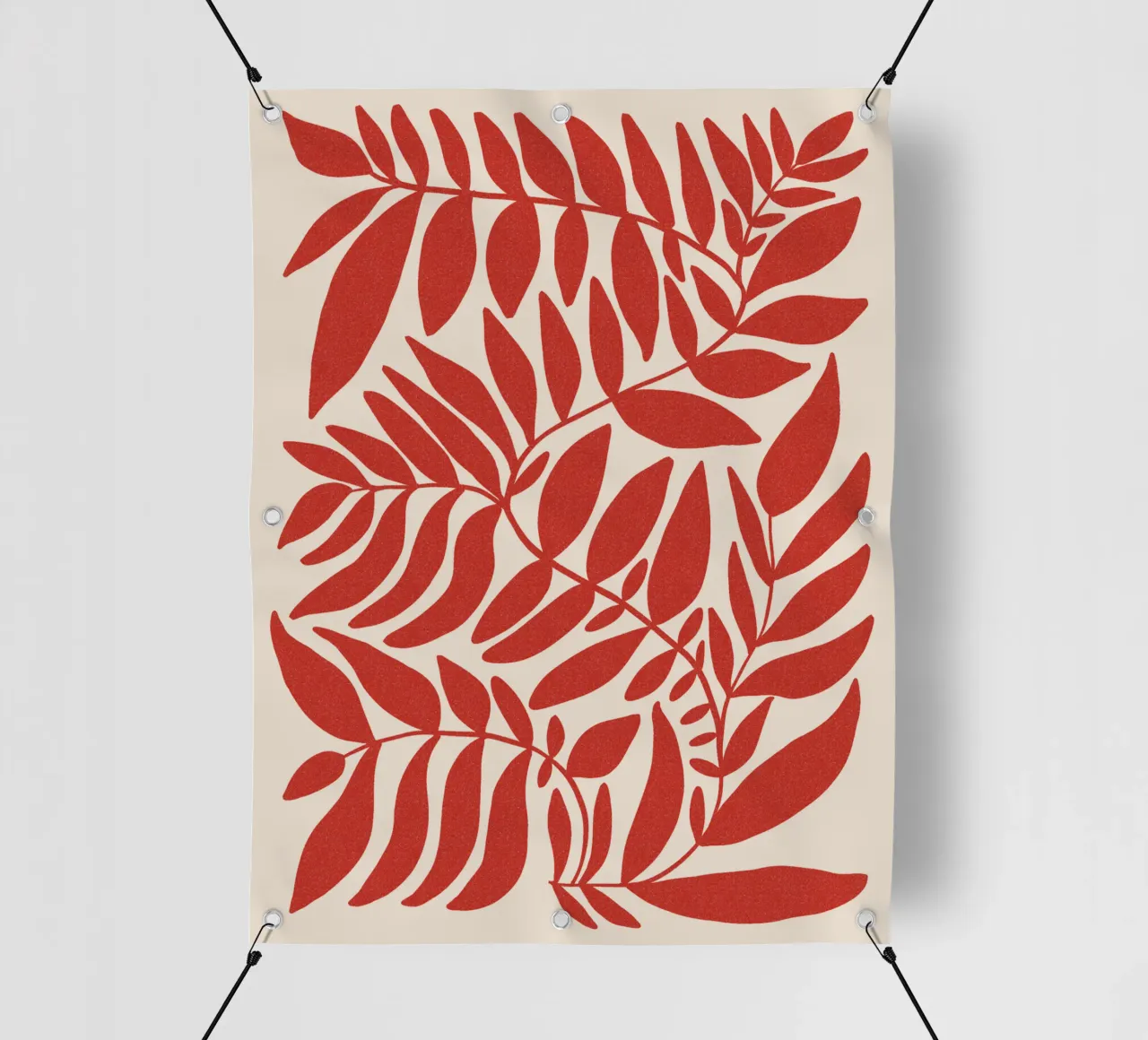 Leafy red telo in pvc da TijanaArtStudio88