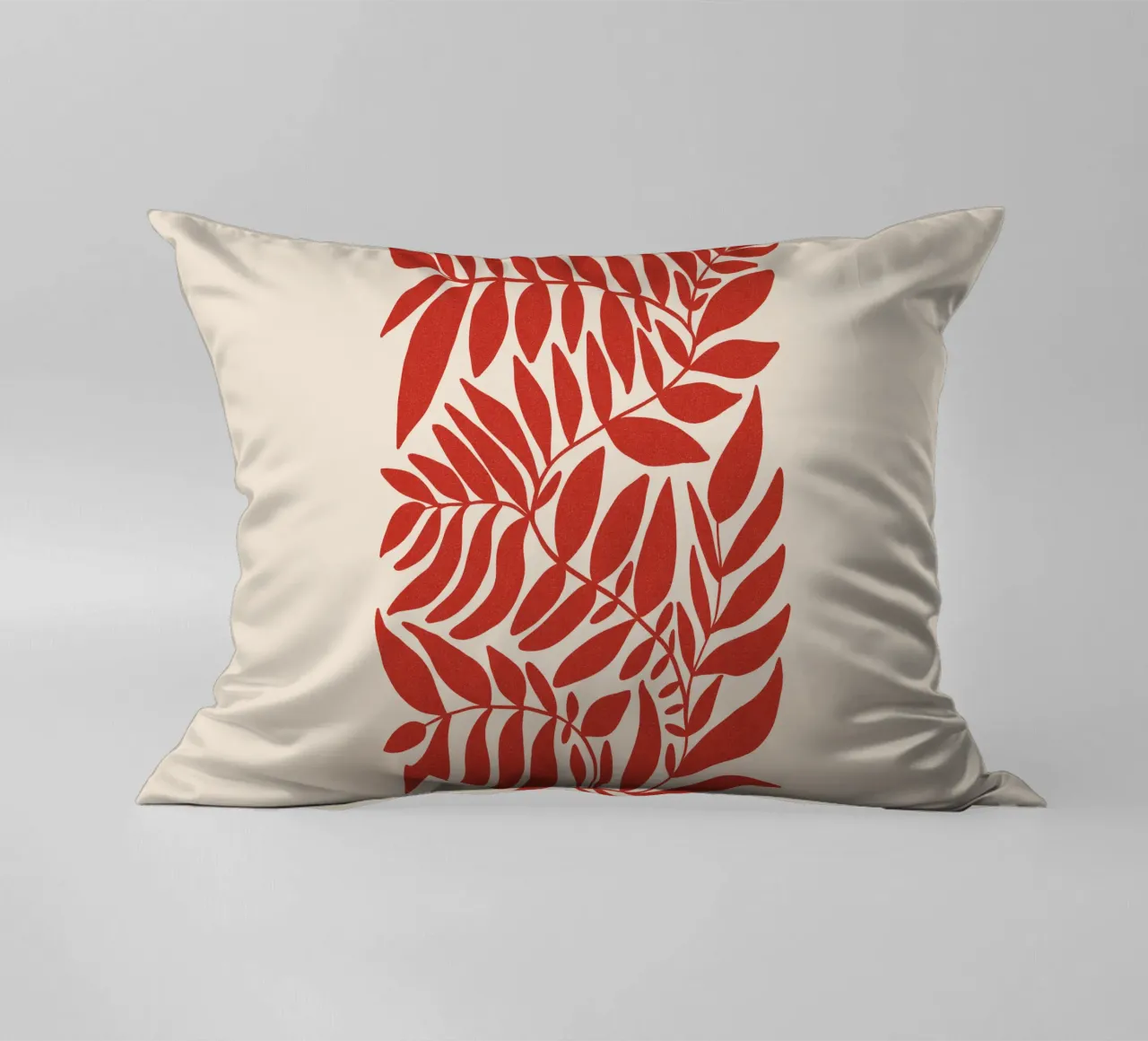 Leafy red cuscino da TijanaArtStudio88