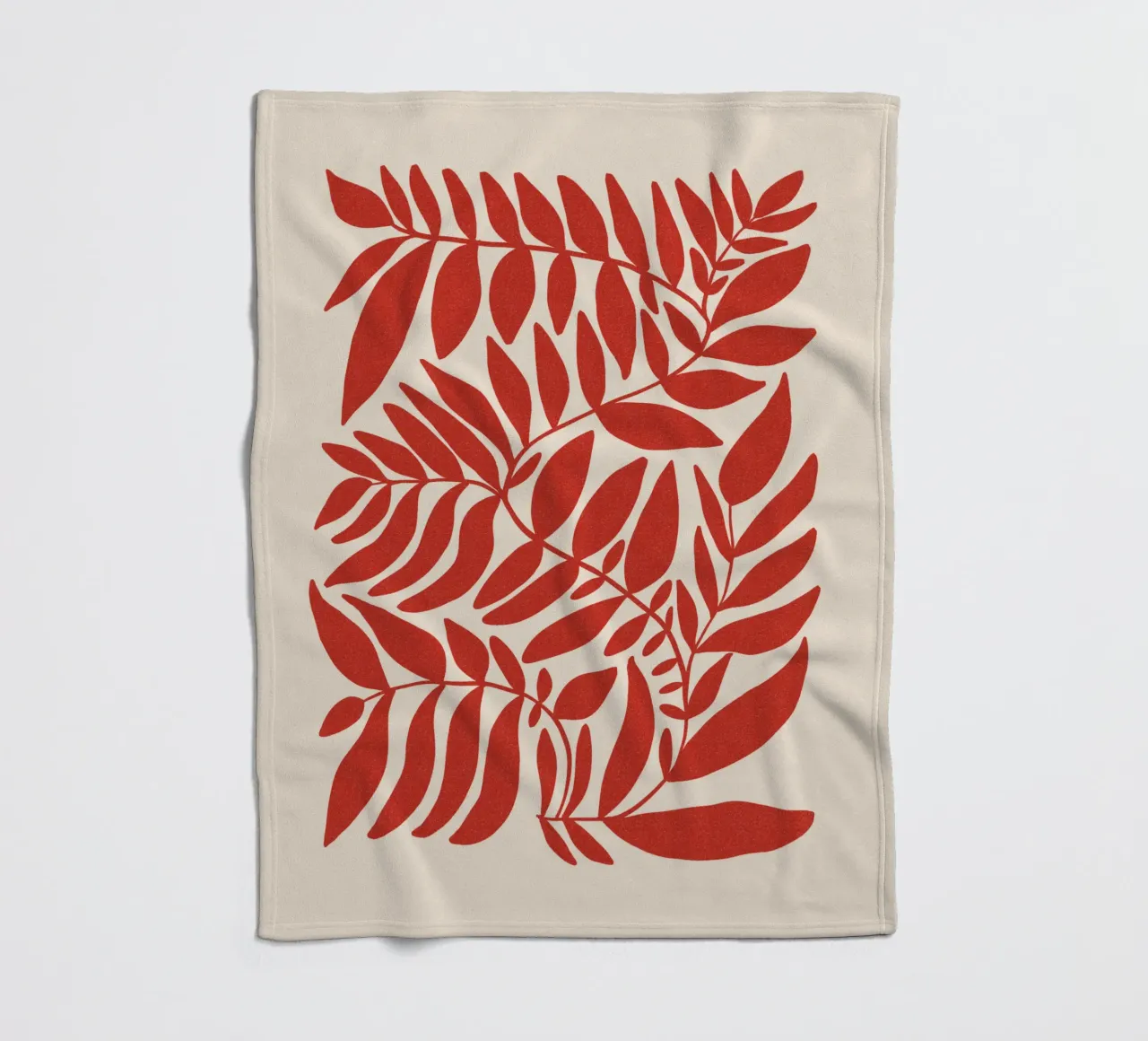 Leafy red coperta in pile da TijanaArtStudio88