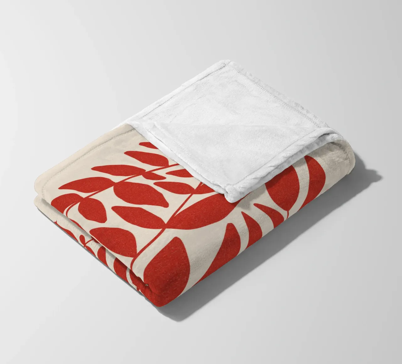 Leafy red coperta in pile da TijanaArtStudio88
