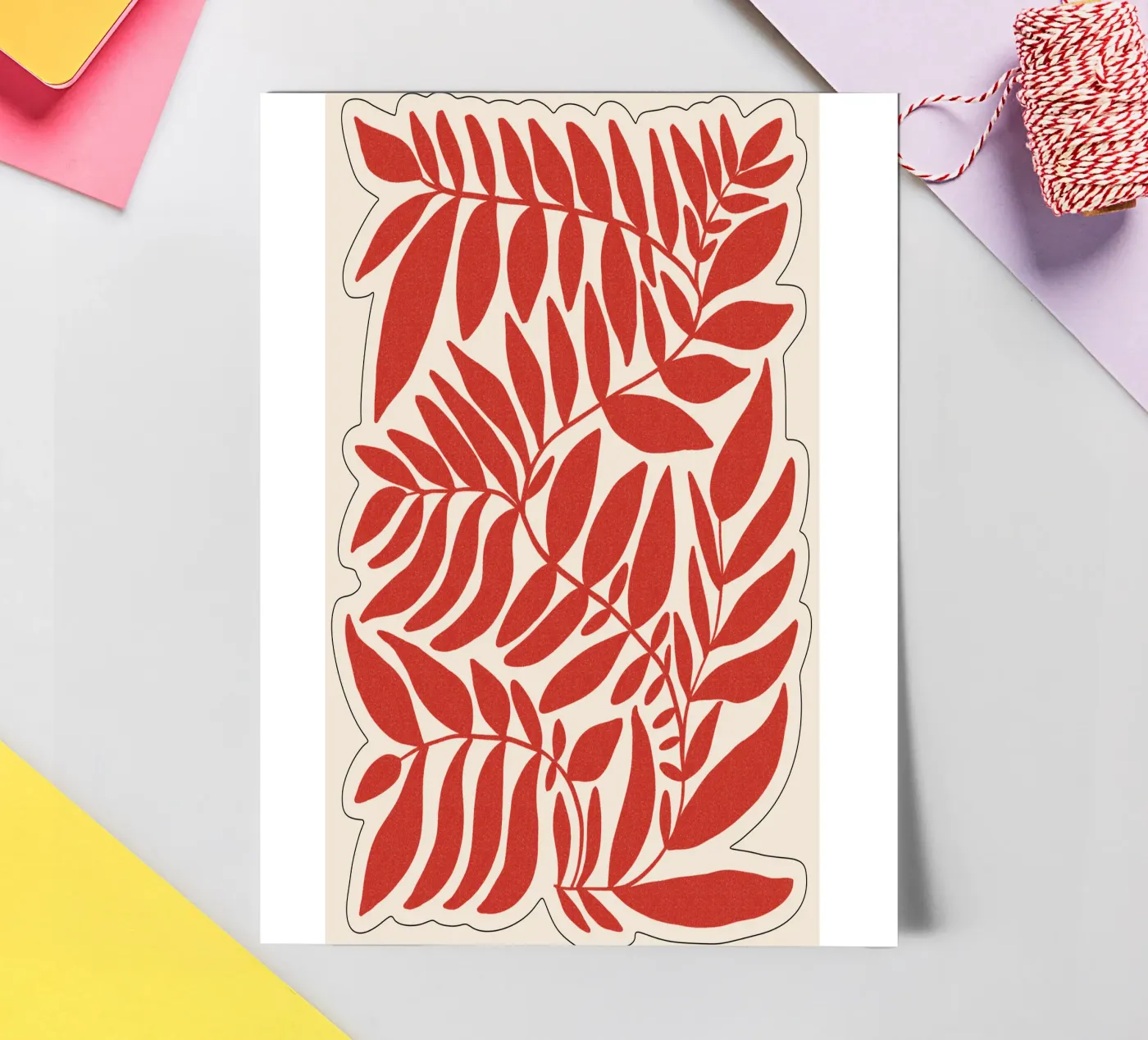 Leafy red sticker sheet by TijanaArtStudio88