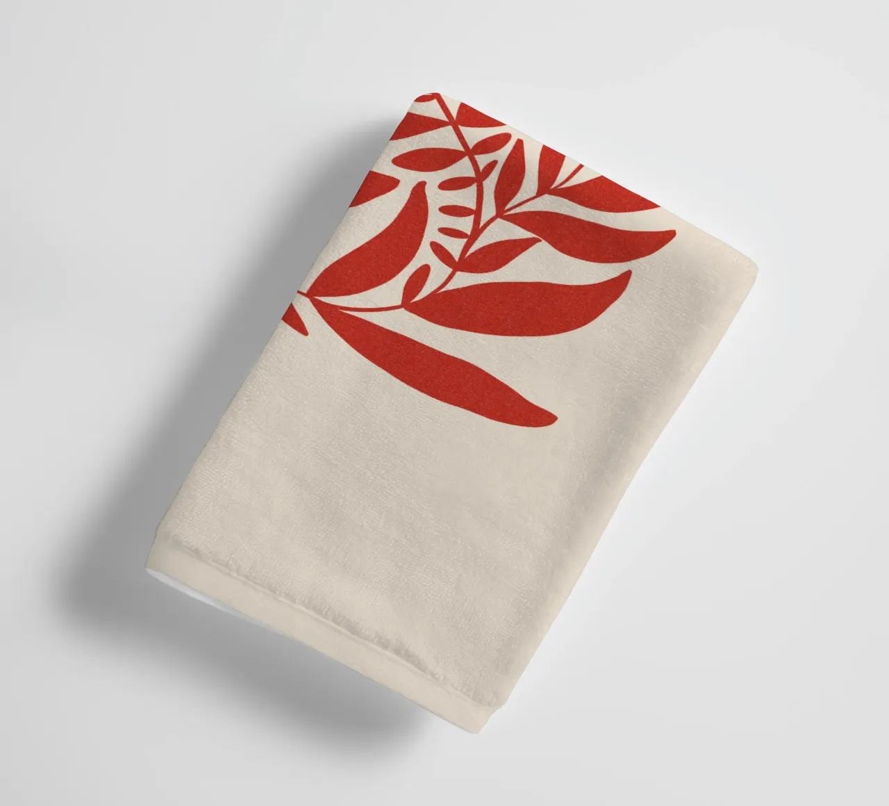 Leafy red asciugamano da bagno da TijanaArtStudio88