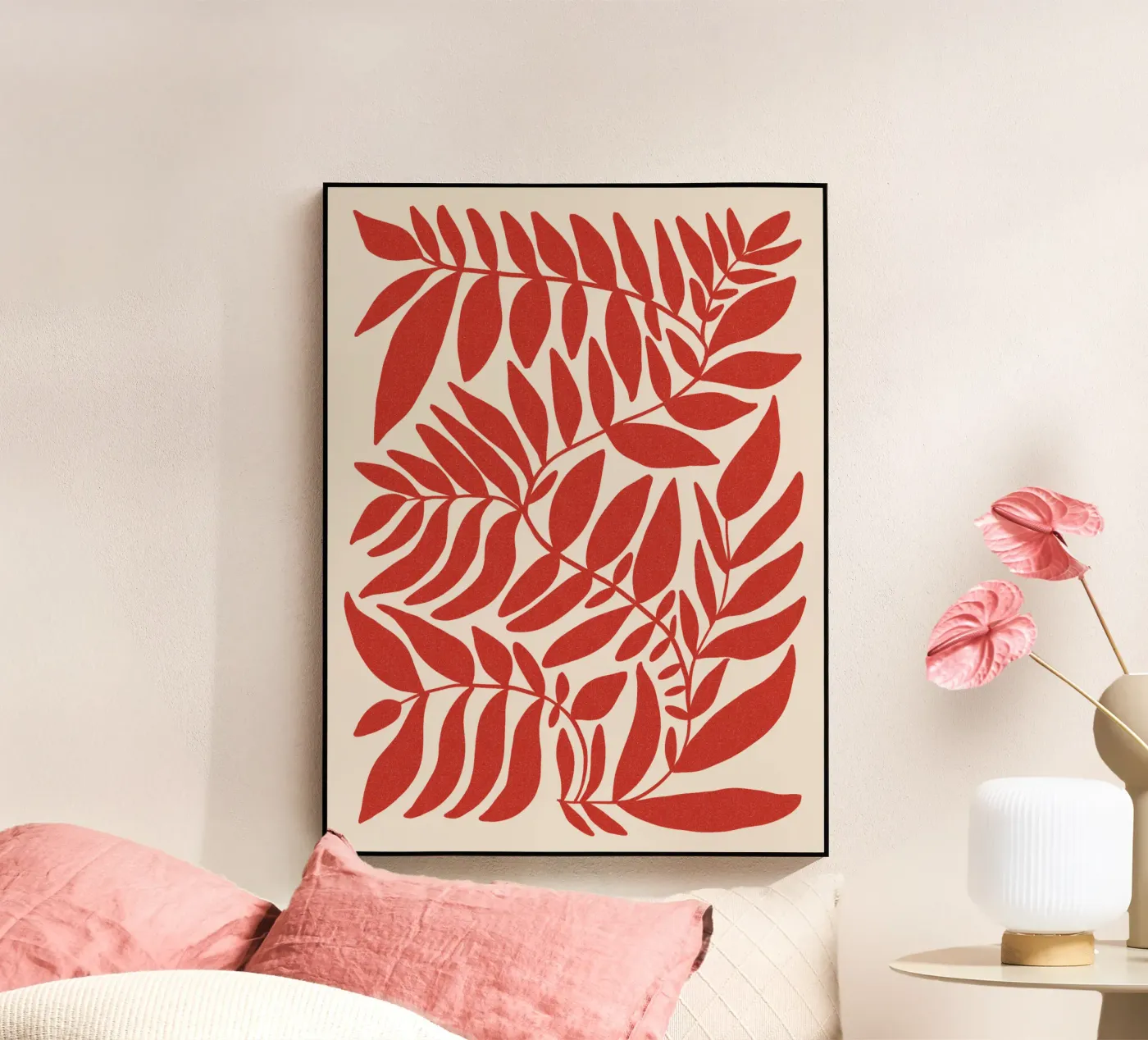Leafy red Acryl-Glas von TijanaArtStudio88