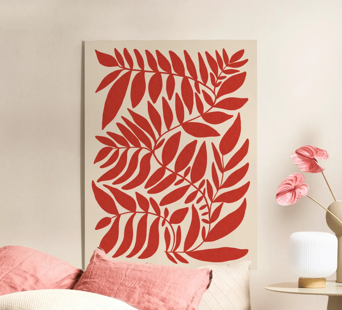 Leafy red Acryl-Glas von TijanaArtStudio88