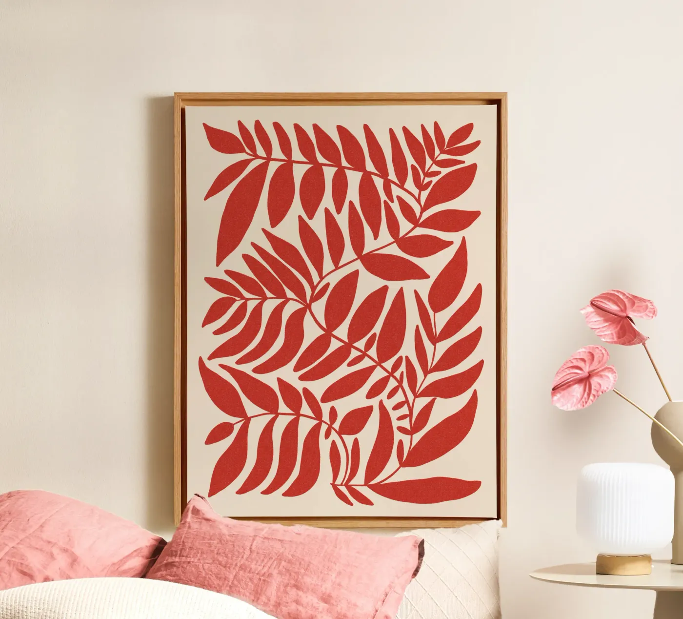 Leafy red tela da TijanaArtStudio88