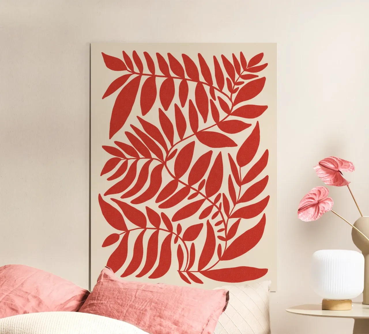 Leafy red poster by TijanaArtStudio88