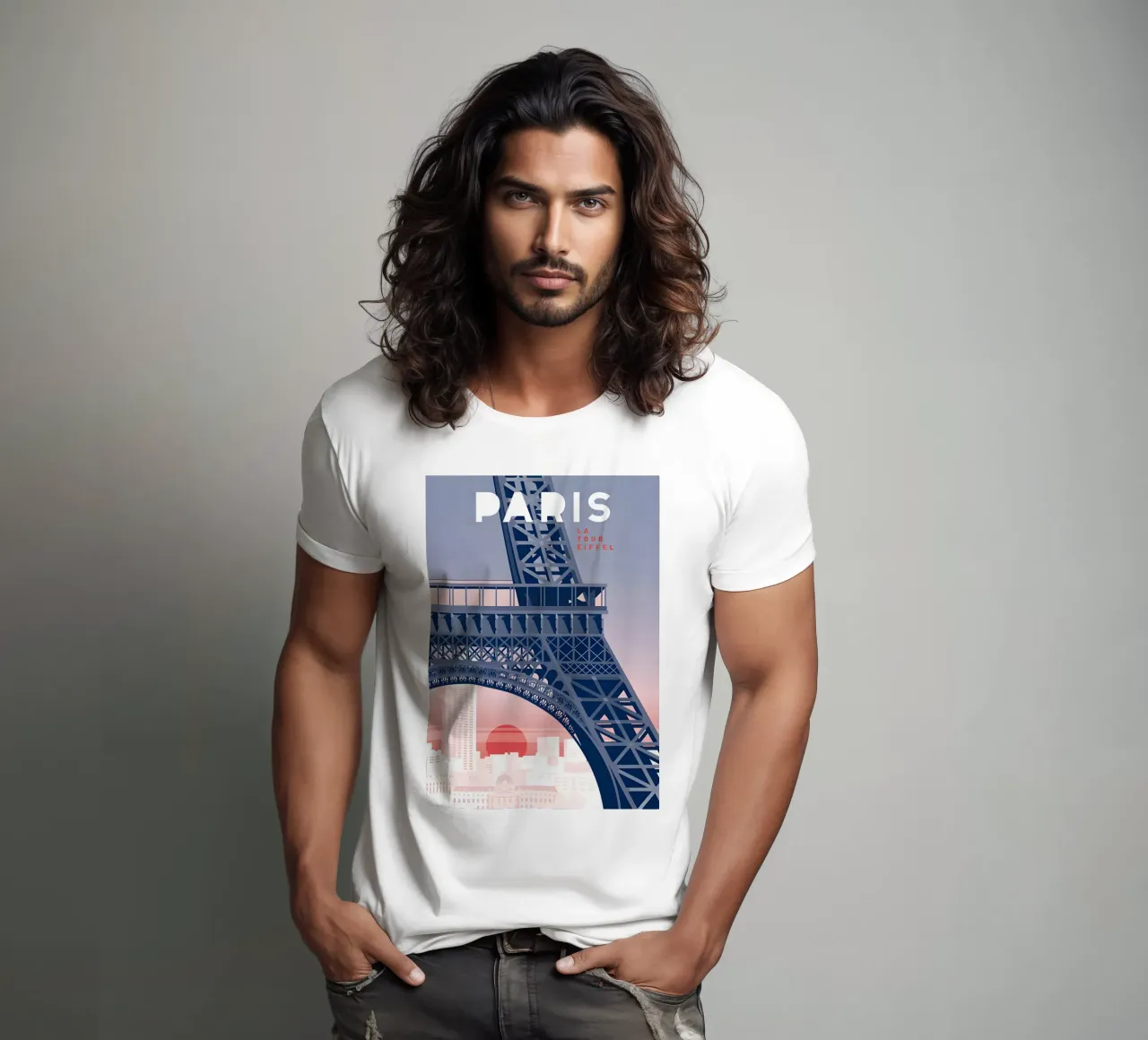 torre eiffel parigi t-shirt da William Allen