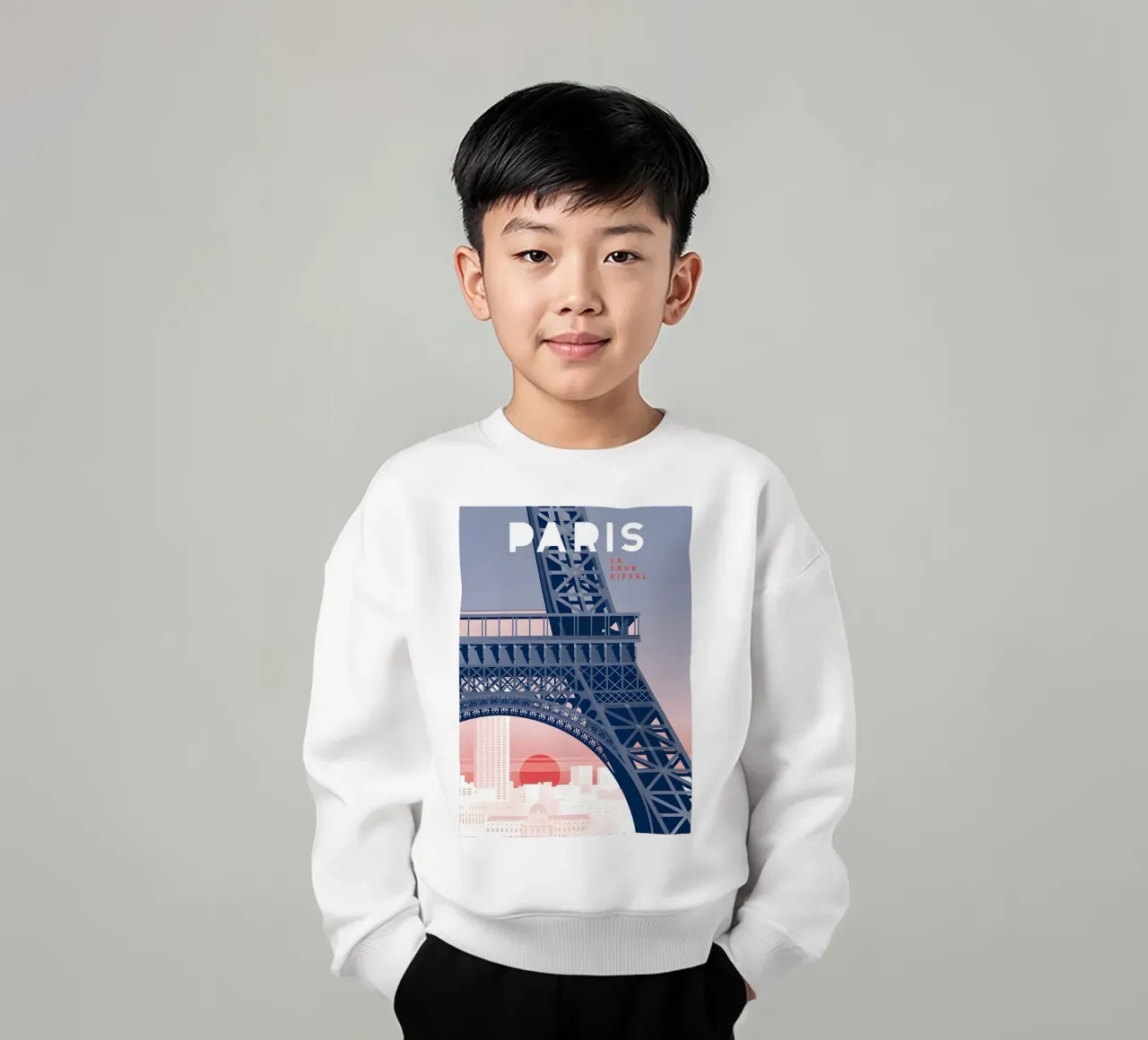 torre eiffel parigi felpa bambino da William Allen
