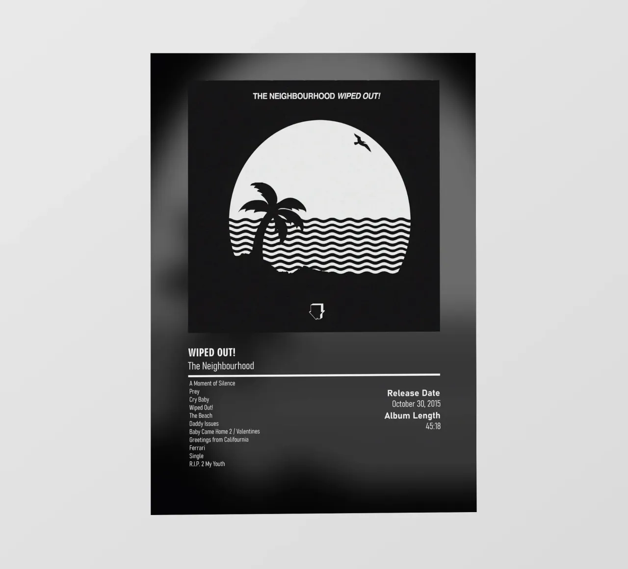 Wiped Out! (2015) by The Neighbourhood pellicola backlit da DGUnder