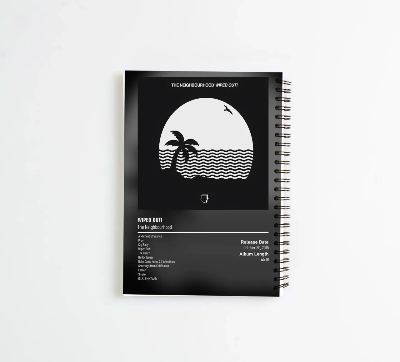 Wiped Out! (2015) by The Neighbourhood spiral notebook by DGUnder