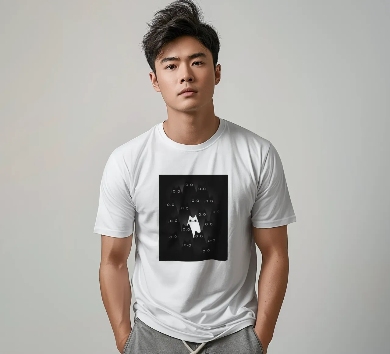 Un gruppo di gatti neri t-shirt da Manuela