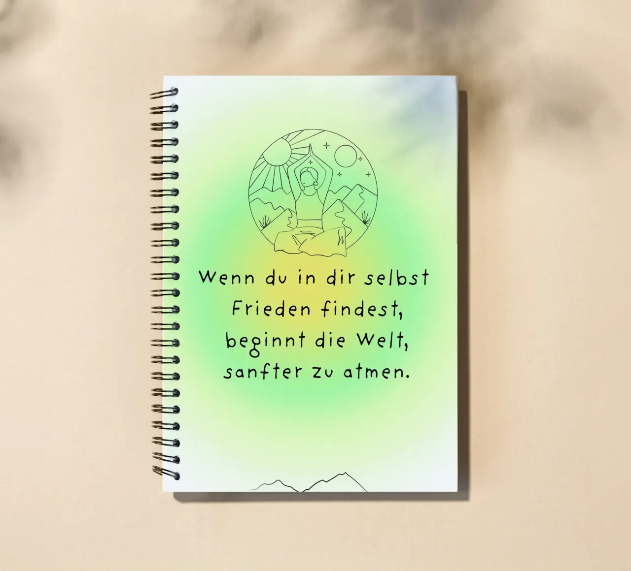 Frieden in dir spiral notebook by AESTHETIC VIBES by Isabel