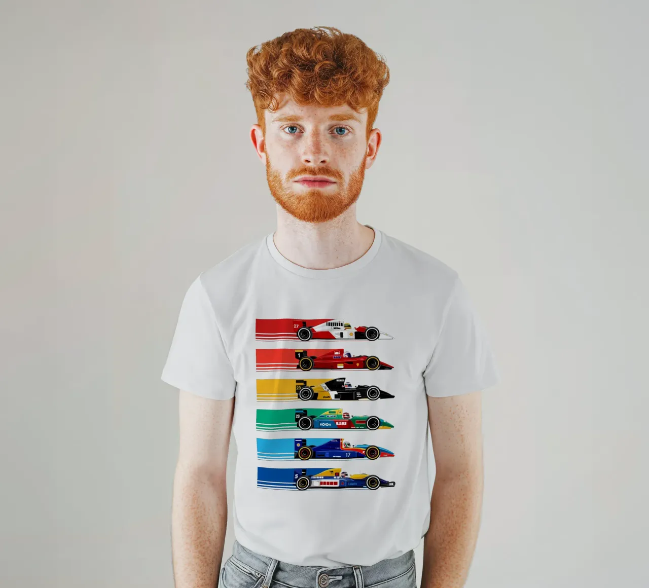 Auto da corsa di Formula retrò t-shirt da Mariel Toigo