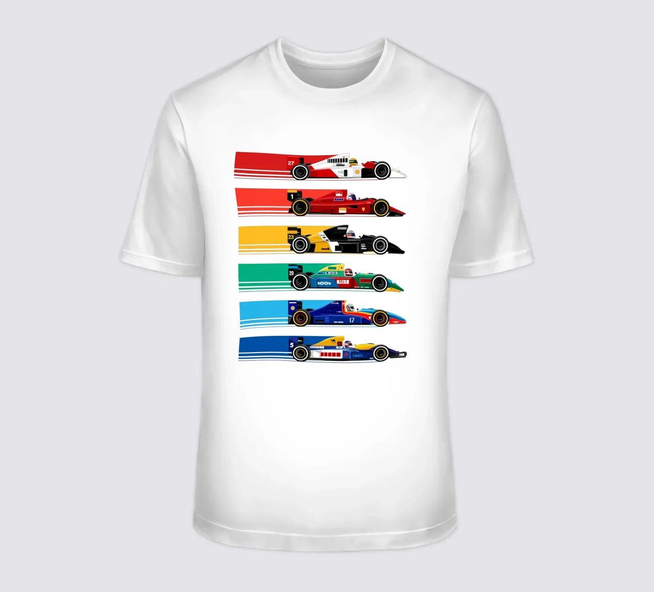 Auto da corsa di Formula retrò t-shirt da Mariel Toigo