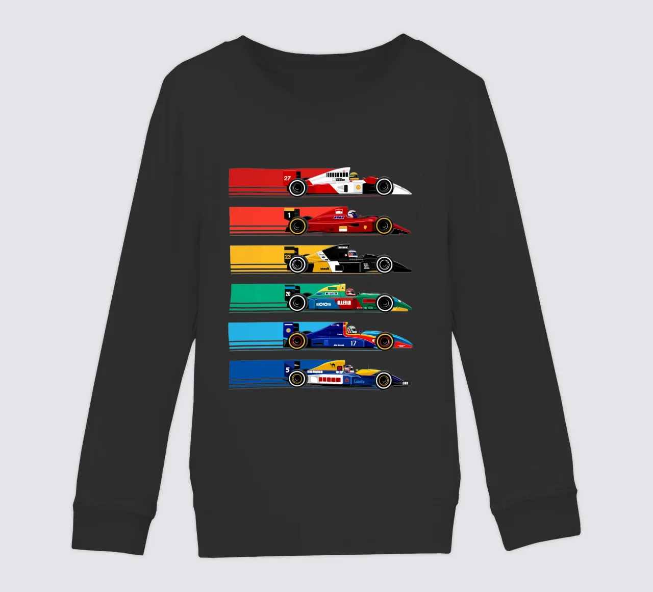 Auto da corsa di Formula retrò felpa bambino da Mariel Toigo