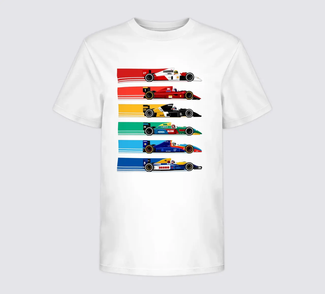 Auto da corsa di Formula retrò t-shirt bambini da Mariel Toigo