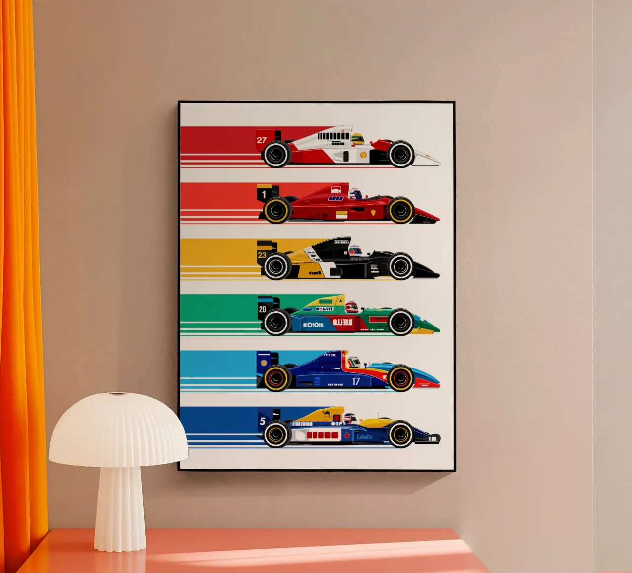 Auto da corsa di Formula retrò plexiglass da Mariel Toigo