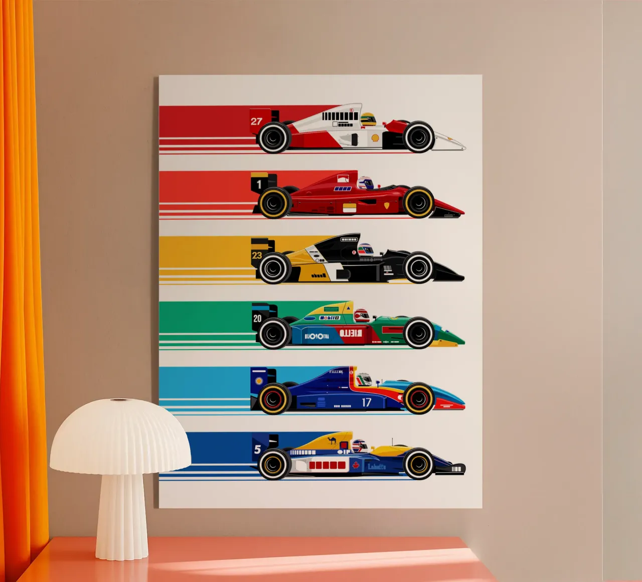 Auto da corsa di Formula retrò plexiglass da Mariel Toigo