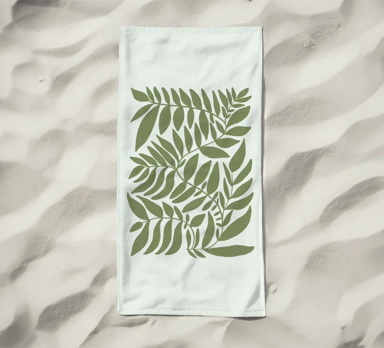 Leafy olive green telo mare da TijanaArtStudio88