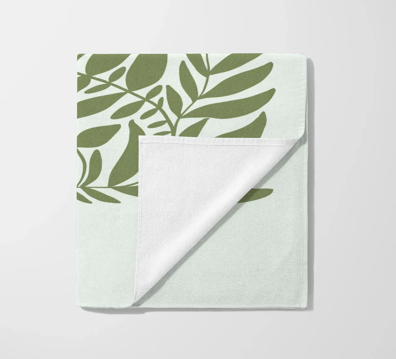 Leafy olive green telo mare da TijanaArtStudio88