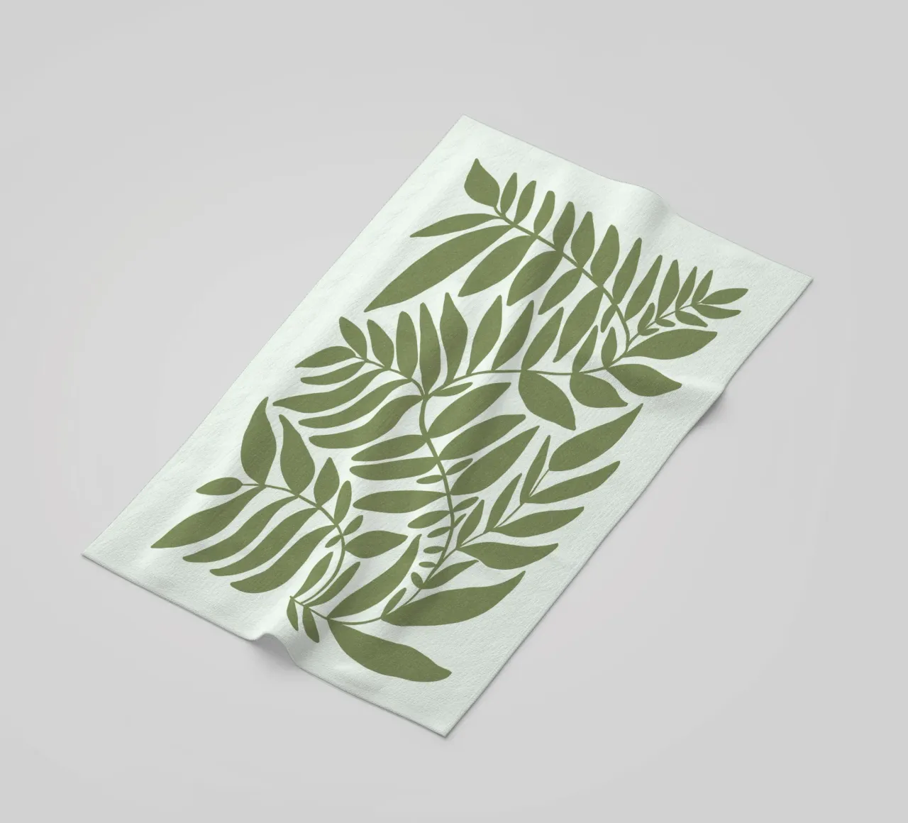 Leafy olive green telo mare da TijanaArtStudio88