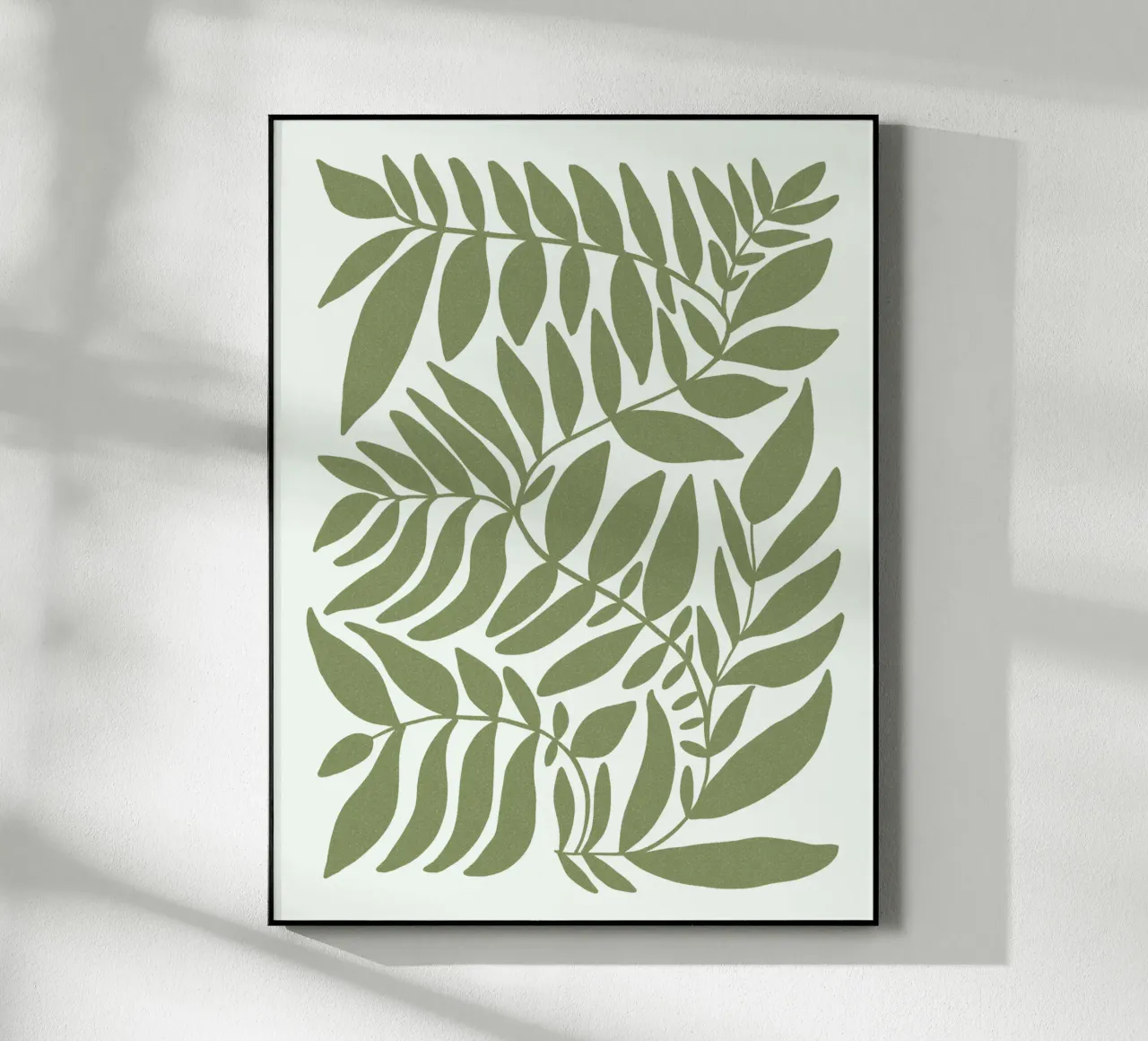 Leafy olive green plexiglass da TijanaArtStudio88
