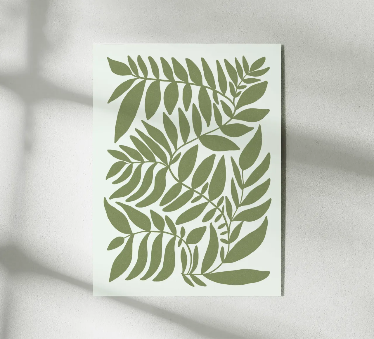 Leafy olive green plexiglass da TijanaArtStudio88