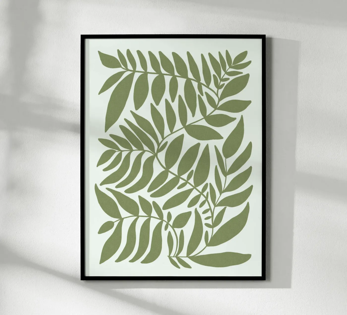 Leafy olive green poster da TijanaArtStudio88