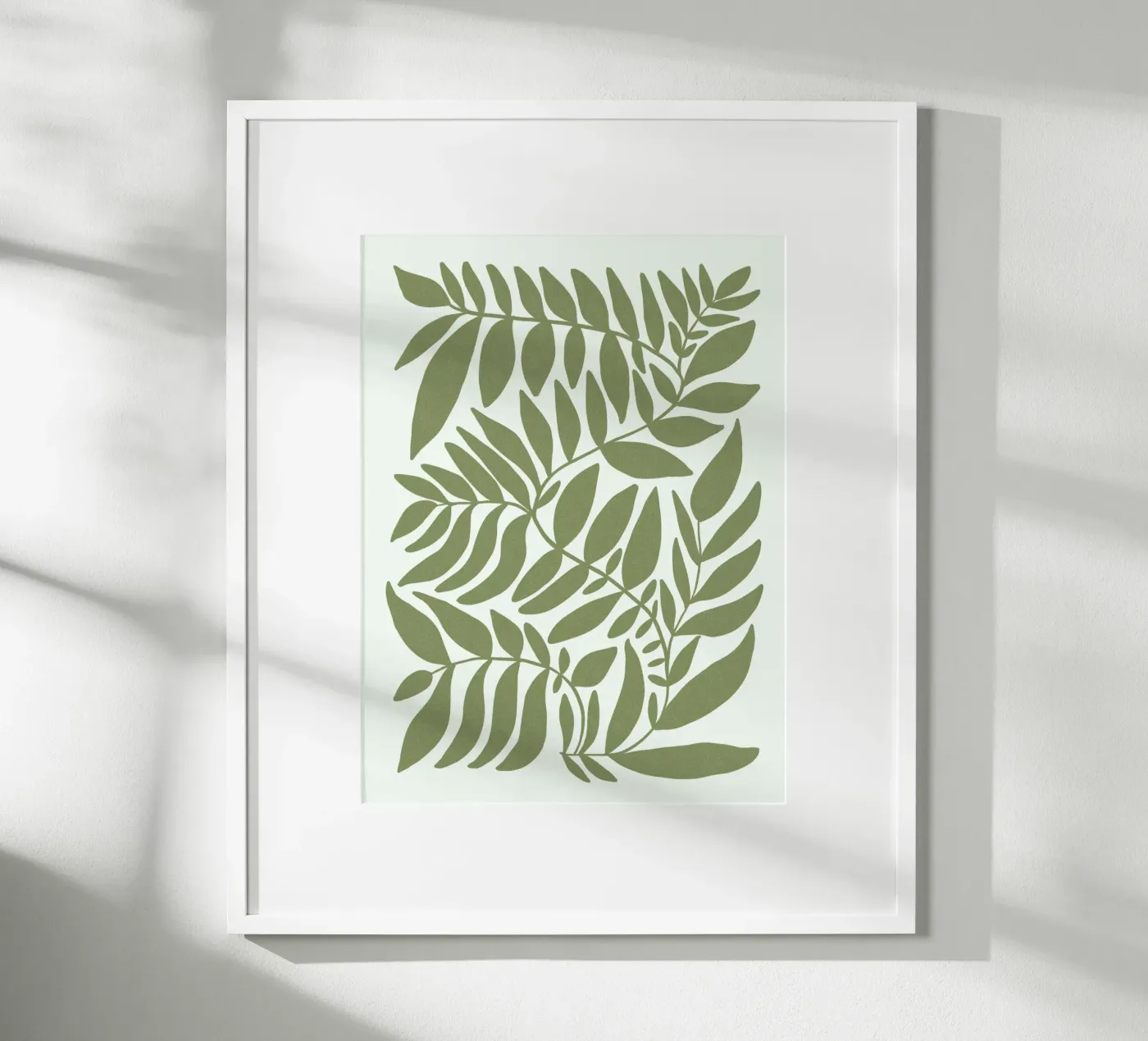 Leafy olive green poster da TijanaArtStudio88