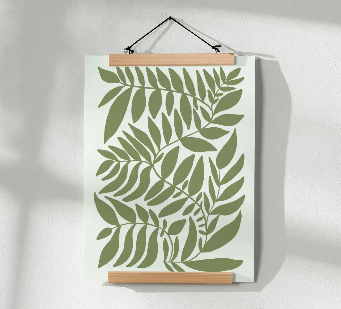 Leafy olive green poster da TijanaArtStudio88