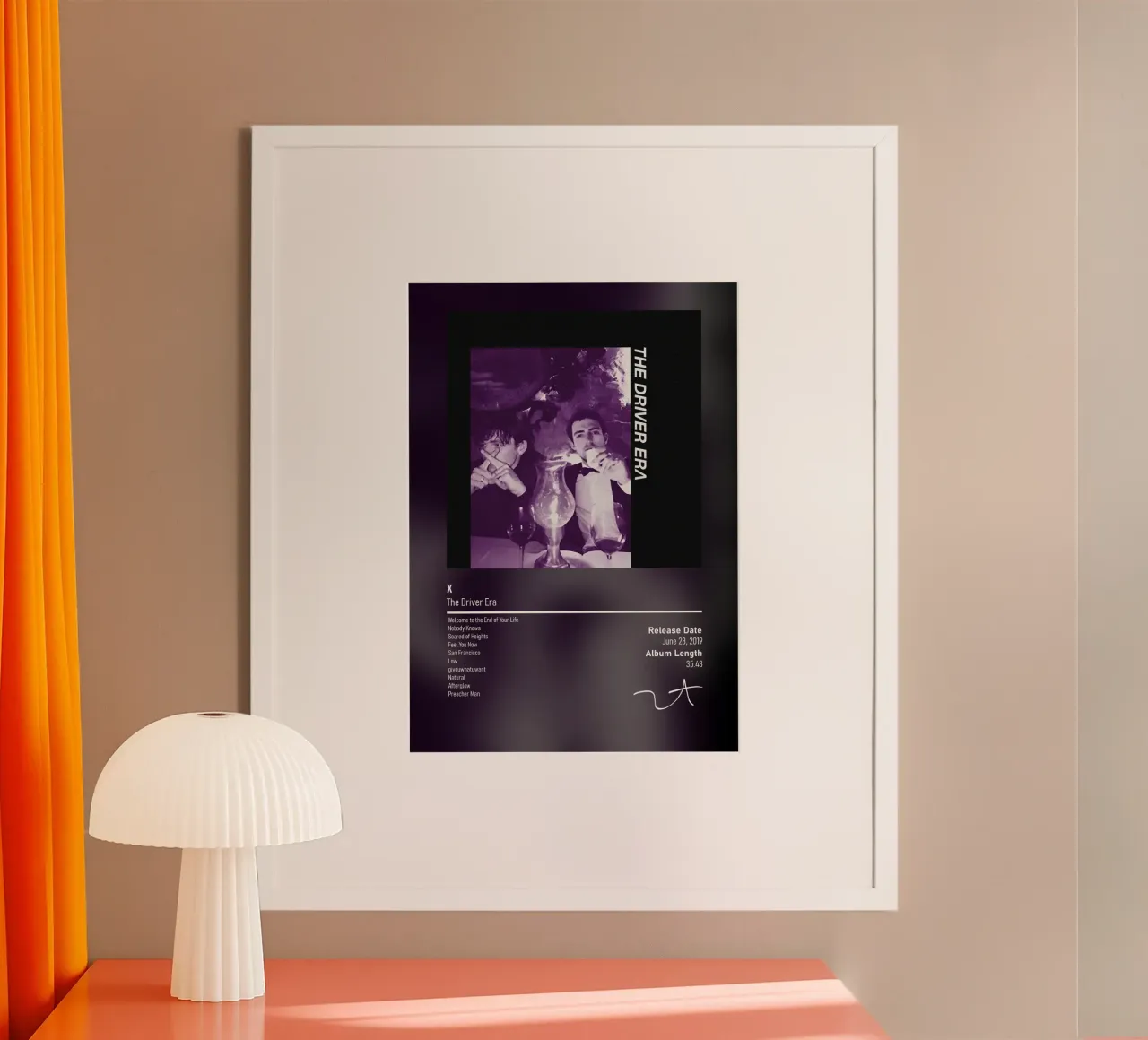 X By The Driver Era poster con telaio in legno da DGUnder