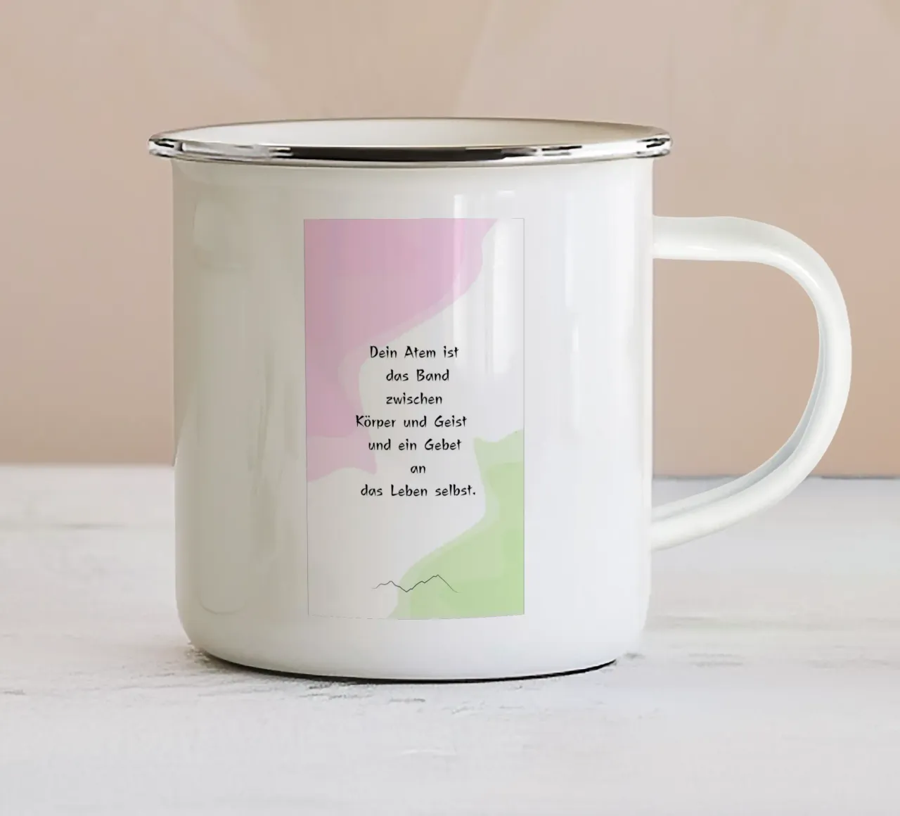 Dein Atem tazza in smalto da AESTHETIC VIBES by Isabel