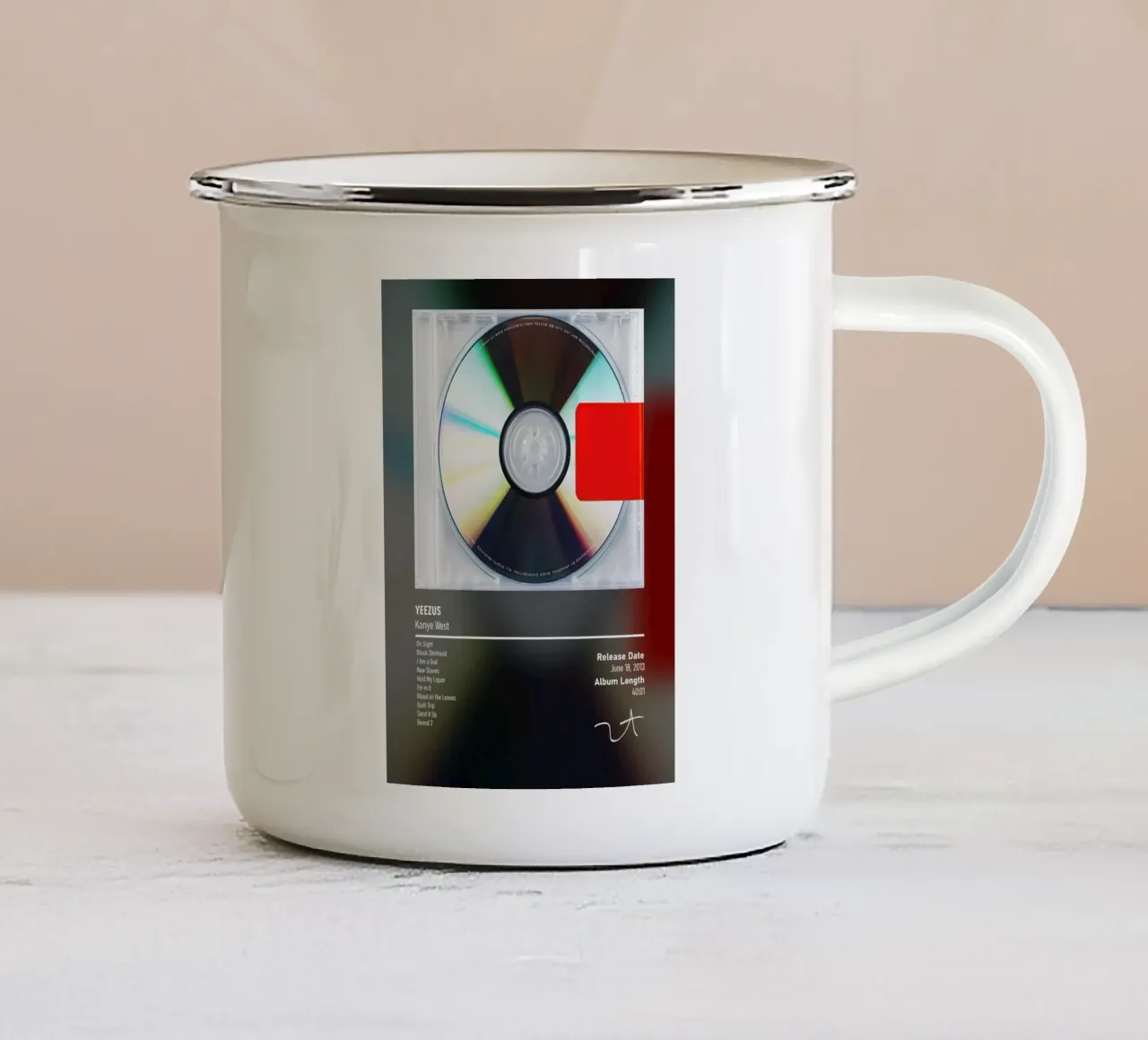 Yeezus (2013) Kanye West tazza in smalto da DGUnder