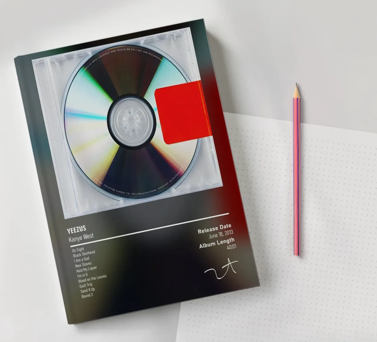 Yeezus (2013) Kanye West notebook by DGUnder