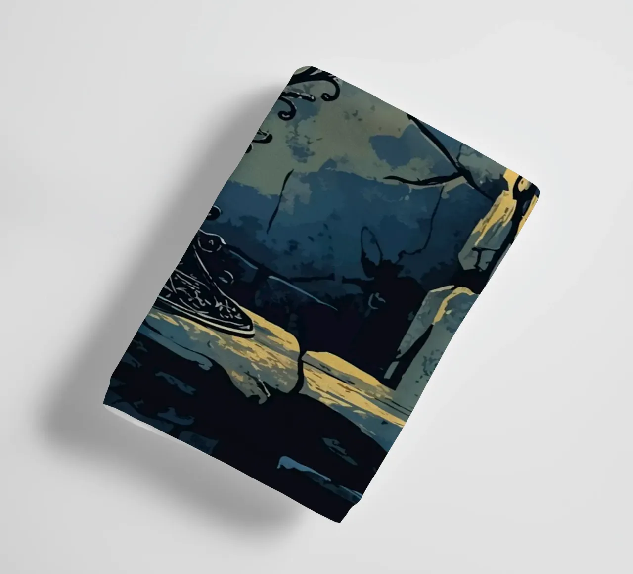 Candela mistica in un arco gotico asciugamano da bagno da pixelbull - medieval art and more