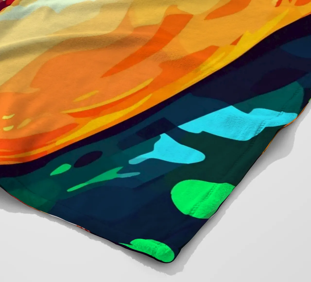 Hot dog colorati con un'esplosione di salsa coperta in pile da pixelbull - medieval art and more