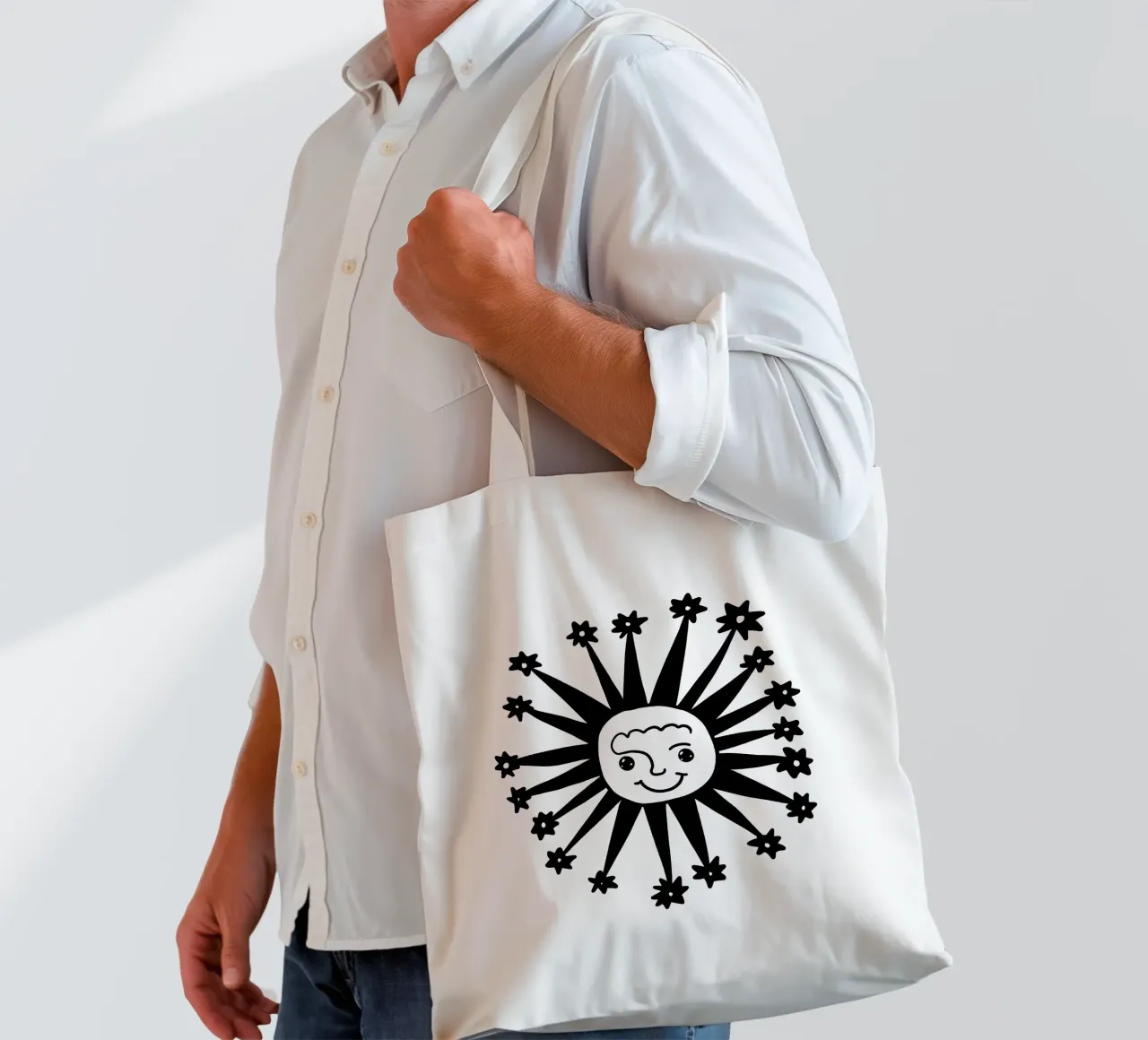 Celestial vibes borsa in juta da TijanaArtStudio88