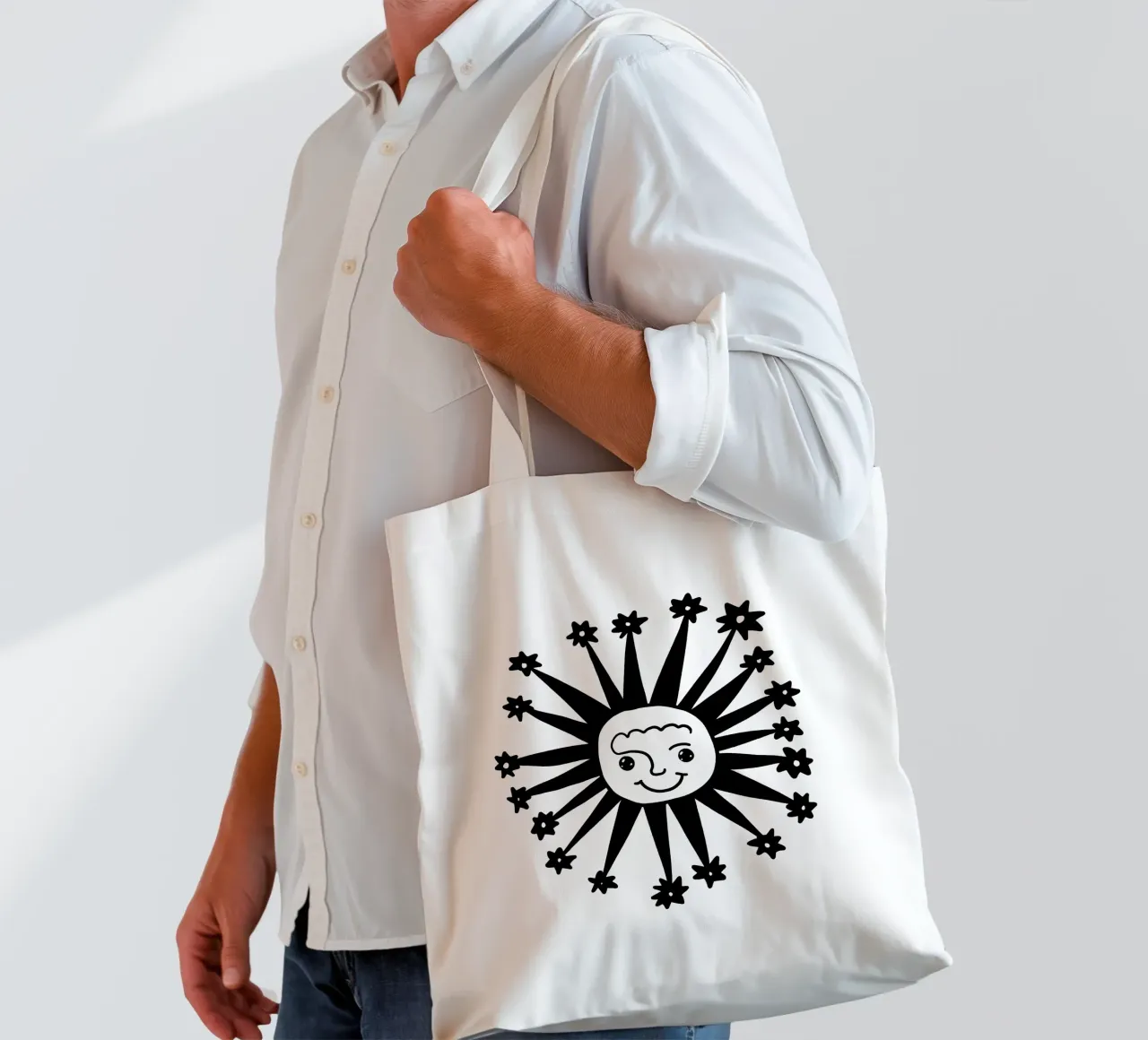 Celestial vibes borsa in juta da TijanaArtStudio88