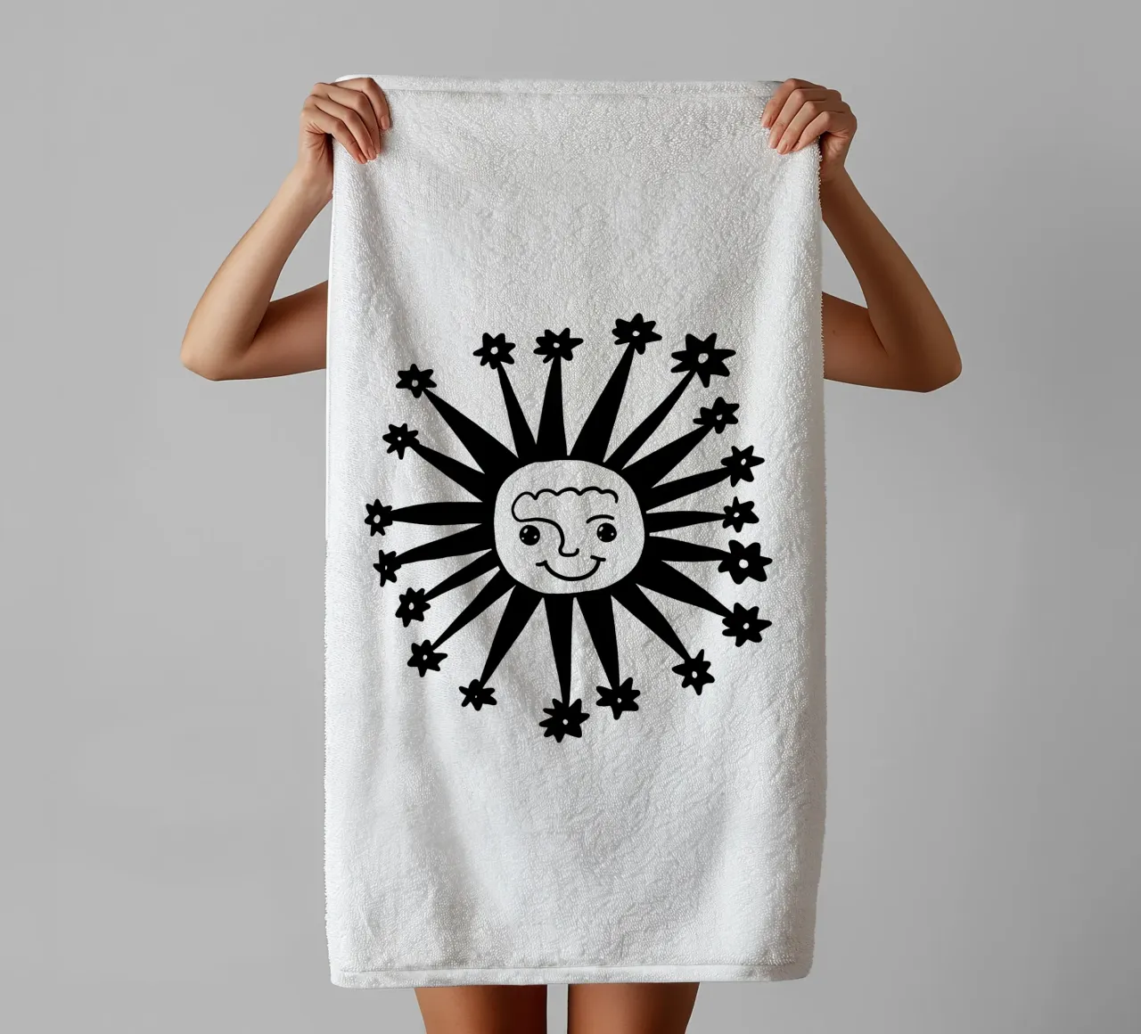 Celestial vibes towel by TijanaArtStudio88