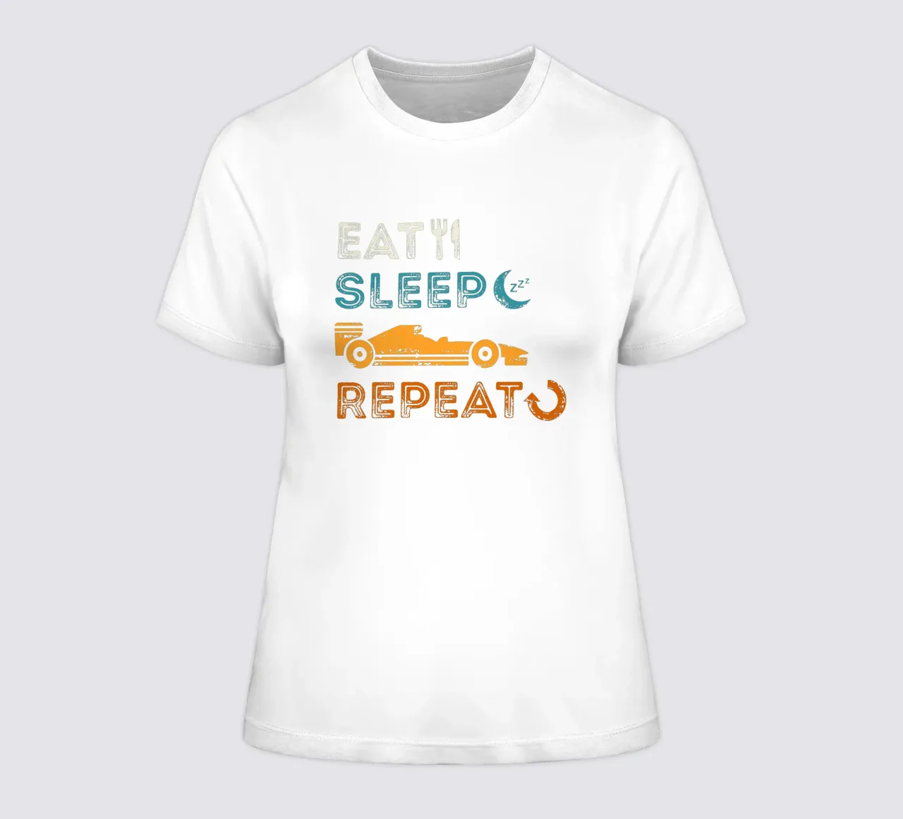 Eat Sleep Formula Repeat women's fitted t-shirt by Mariel Toigo